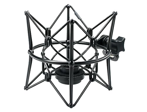 SUUNTOK Microphone Shock Mount Anti-Vibration Mic Holder Spider Recording Mic Shockmount Stand Compatible with Neumann U87 Ai, U89 i and TLM 67 (Black) - style: Black Compatible with U87 Ai