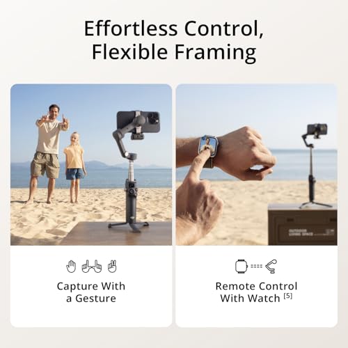 DJI Osmo Mobile 7P Gimbal Stabilizer for iPhone & Android, Native Tracking | Lighting, 3-Axis Phone Gimbal, Quick Launch, One-Tap Edit, Built-in Extension Rod & Tripod, 10hrs Use, Phone Charging