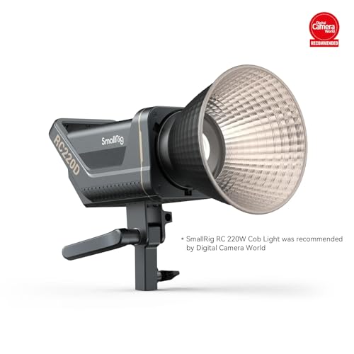 SmallRig RC 220D 220W LED Video Light 98700 LUX @3.3ft 5600K Continuous Output Light with CRI 95+, TLCI 96+, w/Bowens Mount, Manual and App Control Remotely Professional Studio Spotlight - color: Day Light
