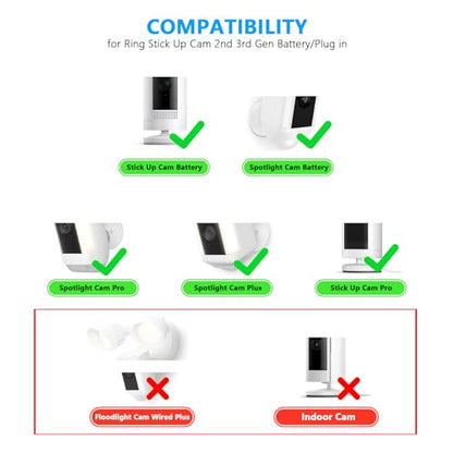 Adapter Charger for Ring Stick Up Cam Battery/Plug-in 3rd Gen/2nd & Ring Pan Tilt Stick Up Camera,Spotlight, Spotlight Cam Plus/Pro Indoor/Outdoor Weatherproof Charging Cable Power Cord 6FT - style: 1 Pack