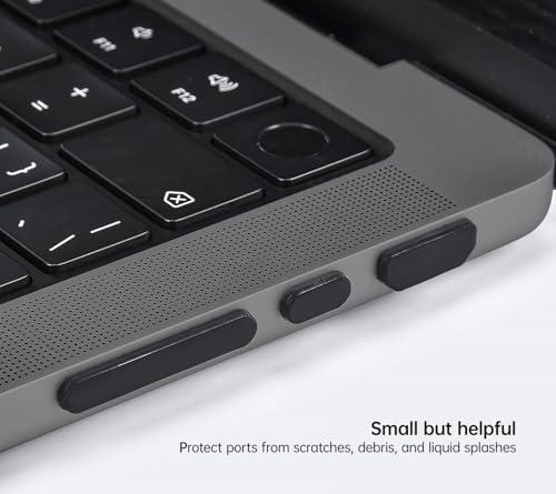 7PCS Dust Cover Port Plugs Accessories for 2026-2022 MacBook Air 13 15.3 inch M5 M4 M3 M2 M1 / MacBook Pro 14" 16" M5 M4 M3 M2 M1 Pro/Max & 2PCS Webcam Cover Slide