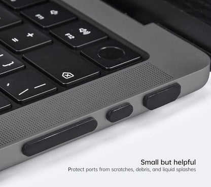 7PCS Dust Cover Port Plugs Accessories for 2026-2022 MacBook Air 13 15.3 inch M5 M4 M3 M2 M1 / MacBook Pro 14" 16" M5 M4 M3 M2 M1 Pro/Max & 2PCS Webcam Cover Slide