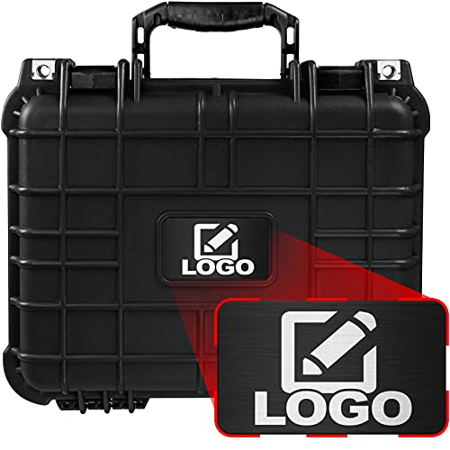 Eylar Protective Hard Camera Case Water & Shock Proof w/Foam TSA Approved 13.37 Inch 11.62 Inch 6 Inch Black (With Custom Logo Plate) - color: With Custom Logo Plate