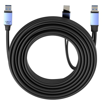 OkyLink Active USB 3.0 Data Cable A to A, Male to Male 5Gbps, 25ft | 8M, 3.2 Gen 1, Includes power cable, suitable for Industrial Printer and Scanner - color: USB3.0(5Gbps), size: 25ft (8m)