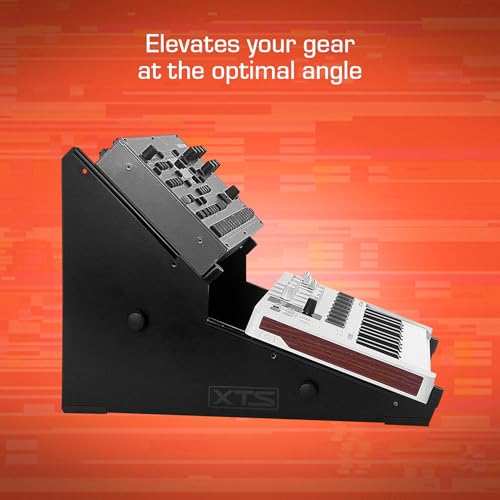 2-Tier XTS Desktop Stand, Adjustable Length from 10.6" - 18.5" for Sampler/Synth/MIDI Controller/Drum Machine, fits MPC Live 3 & Live 2/TR-8S/Analog Rytm/Octatrack, easy to assemble and resize - size: 2-Tier