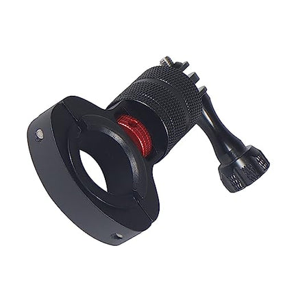Motorcycle Handlebar Clip Holder 1/4 Screw Bicycle Bike Seatpost Clamp Compatible with Go-pro 11 ONE Action Camera Accessories (Black Red Set) - color: Black Red Set