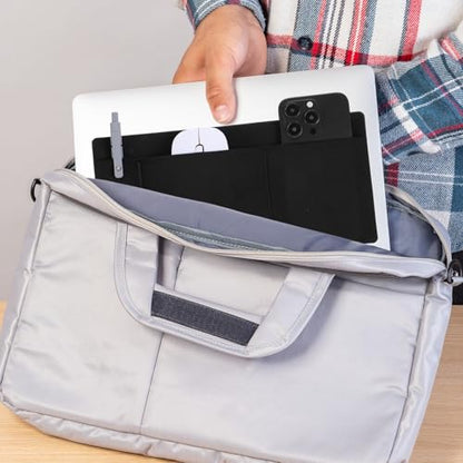 3-Pocket Organizer Mouse Holder for Laptop Stick on External Hard Drive SSD Holder Sleeve Computer Accessories Stick on Pouch Organizer Adhesive Pocket Storage Sleeve for Mouse HDD SSD Cables