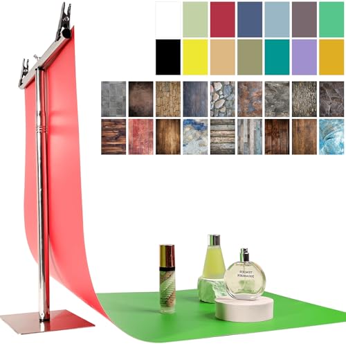 32 Colors Photography Backdrops for Product and Food 16PCS 22x34inch Small Background for Tabletop Photography - color: 34x22inch 32 Colors White Red Yellow
