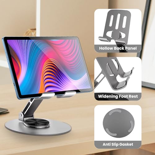 Universal Metal Cell Phone Stand, Multi-Angel Adjustable 360° Rotation Non-Slip Metal Phone Stand Suitable for Large-Scale Procurement 20 Independent Packages in Box (20PCS Grey) - color: 20PCS Grey