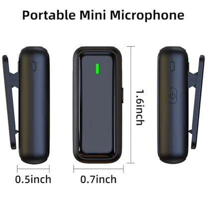 NPTCL Wireless Lavalier Lapel Microphone for iPhone iPad Android Phone | LED Digital Charge Display, Noise Reduction, 24 Hours Charging Case, 70Ft Cordless Recording for Youtube Tiktok Podcast