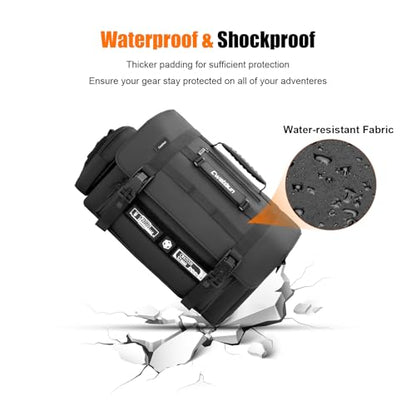 Cwatcun Camera Sling Bag, Waterproof Multifunction Photography Tactica Camera Crossbody Bag with Tripod Holder & Removable Accessory Bags for DSLR/SLR/Mirrorless Cameras - Large - size: Large