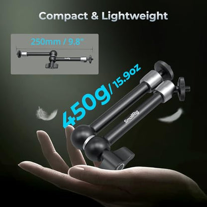 SmallRig 9.8-inch Magic Arm 2-Pack, Adjustable Articulating Friction Arm Mount with 1/4"-20 Thread Screw, for Camera Monitor/LED Light Setup, 5317 - style: 2-Pack