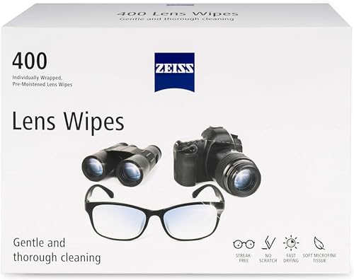ZEISS Pre-Moistened Alcohol Wipes, Glasses Cleaner, 400 Count - size: 400 Count (Pack of 1)