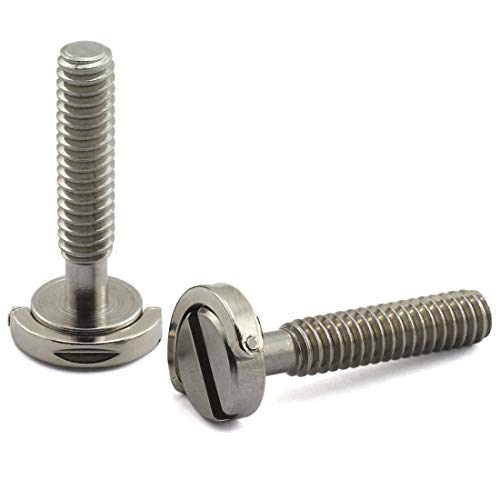 HJ Garden 2pcs 1/4-20 Thread D-Ring Stainless Steel Camera Fixing Screws for Camera Tripod Monopod QR Plate,D Shaft Quick Release Plate Mounting Screw 30mm Length - size: 1/4"-20x30mm