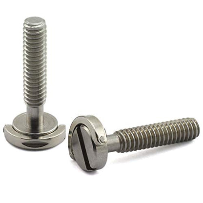 HJ Garden 2pcs 1/4-20 Thread D-Ring Stainless Steel Camera Fixing Screws for Camera Tripod Monopod QR Plate,D Shaft Quick Release Plate Mounting Screw 30mm Length - size: 1/4"-20x30mm