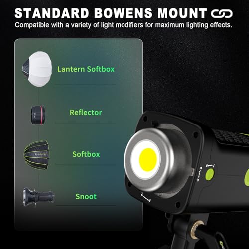 200W Bi-Color LED Video Light,COB Spotlight,310W Camera Light | Boost Mode to 310W,2700K-6500K LED Light for Photography & Video,46,000 Lux@1m,CRI96+/TLCI99+,Smart App Control,Bowens Mount - size: S200B