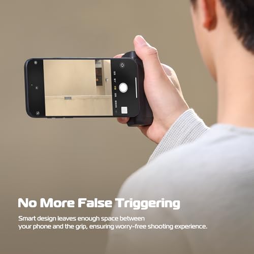 ULANZI Selfie Phone Tripod Mount MA35, 2-in-1 Magnetic & Phone Clip Camera Grip Handle Holder with Detachable Remote Shutter with Cold Shoe Adapter for iPhone 15 16 17 Samsung Video Shooting