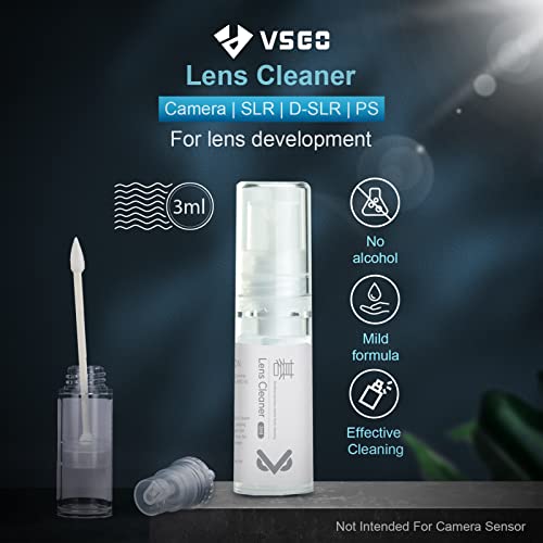 VSGO Professional Camera Cleaning Kit with Portable Bag Air Blower Lens Cleaning Pen Spray Cotton Swab Cloth Compatible with Canon, Nikon, Sony DSLR Cameras and Sensitive Electronics Bundle(VS-A3E)
