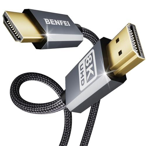 BENFEI 8K HDMI to HDMI 33ft /10M Cable,Ultra High Speed HDMI Cable 4K@240Hz/165Hz/144Hz/120Hz, 8K@60Hz, 33 Feet, 48Gbps, Ultra HD eARC HDR 10+ HDCP 2.3 Dolby Vision VRR for TV/PS5/PS4/ Xbox-Serie X