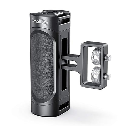 SMALLRIG Mini Side Handle Handgrip with Dual 1/4"-20 Screw Mount for Mirrorless Digital Camera DSLR Camera Small Camera Cage Built-in Wrench, Up and Down Adjustable - 2916 - style: 1/4"-20 Screws