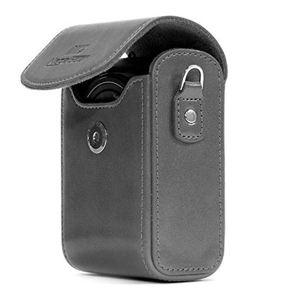 MegaGear MG1215 Leather Camera Case with Strap compatible with Canon PowerShot G7 X Mark III, G7 X Mark II, G7 X - Gray - color: Gray