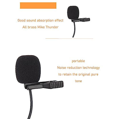 Cuifati Lavalier Microphone,Noise Cancelling Clip On Lapel Microphone,3.5mm Jack for Phone PC Laptop DSLR Camera Recording Interview, Podcast, Voice Dictation