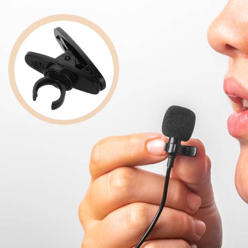 UPKOCH 10Pcs Lavalier Mic Clips Single Mount Microphone Holder Clips with Rotatable Design for Video Recording and Audio Use Secure Fit for Small Collar Mics