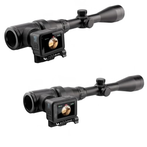 Scope Camera Adapter – Compatible with GoPro Hero 9/10/11/12 – Lightweight All-Aluminum Mount with Built-in Sunshade for Outdoor Shooting - size: GoPro Hero - Scope Camera Mount (Elite)