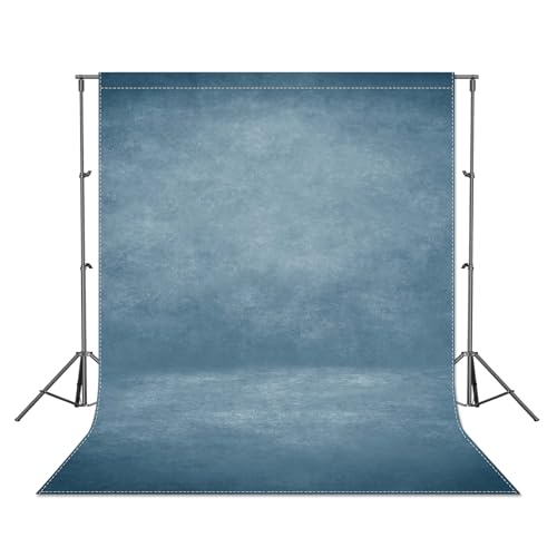 5x7ft Fabric Blue Abstract Texture Photography Backdrop (No Stand No Clips) Portrait Photoshoot Background Adult Newborn Child Headshot Photo Studio Props Booth Rod Pocket On Top - color: Blue, size: 5'x7'