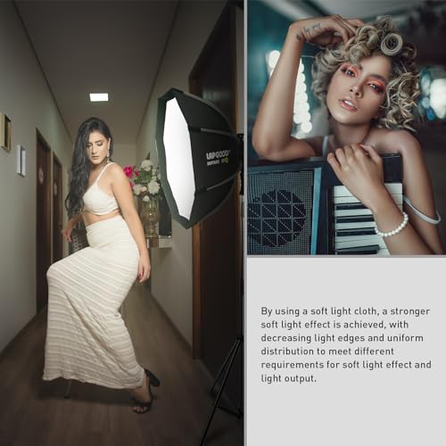 Bowens Mount Softbox 24''/60CM Handheld Quick Set-up, S-Type Bracket Compatible with Godox Canon Sony Fuji YongNuo Flash AD200PRO V1 TT600 V860III 430EXIII SB500 YN320EX YN560 - size: CF 24''