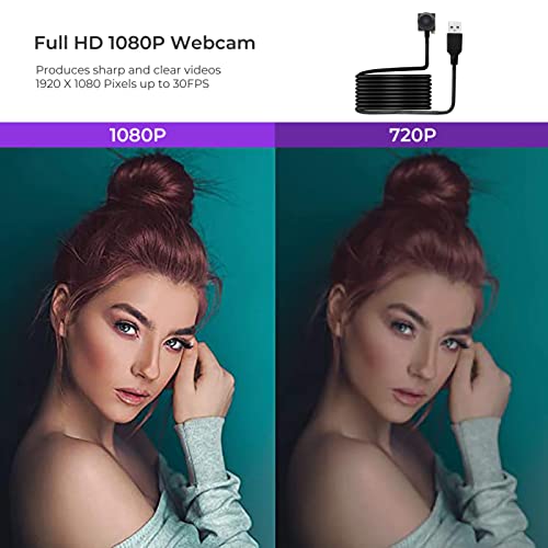 1080P Webcams Eye Contact Computer Camera Center Cam with Microphone 120°Wide-Angle Mini USB Cameras Webcam for Zoom/Skype/Teams, Conferencing/Calling/Gaming Laptop