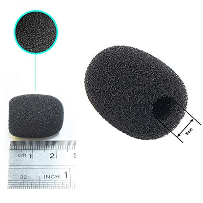 Luwigs 3pcs Lavalier Microphone Metal Tie Clips with 3pcs Lapel Mic Windscreen Foam Covers, Lapel Microphone Replacement Kit, Metal Lapel Mic Clips Sponge Cover Kit (6 Pack, 7.5mm) - color: 7.5mm
