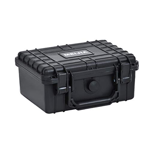 MEIJIA Portable All Weather IP67 Waterproof Protective Case,Hard Camera Case,Dry Case with Customized Foam,Fit Use of Drones,Camera,Equipments,Elegant Black (9.17inch x 7.56inch x4.33inch) - size: 9.17inch x 7.56inch x4.33inch