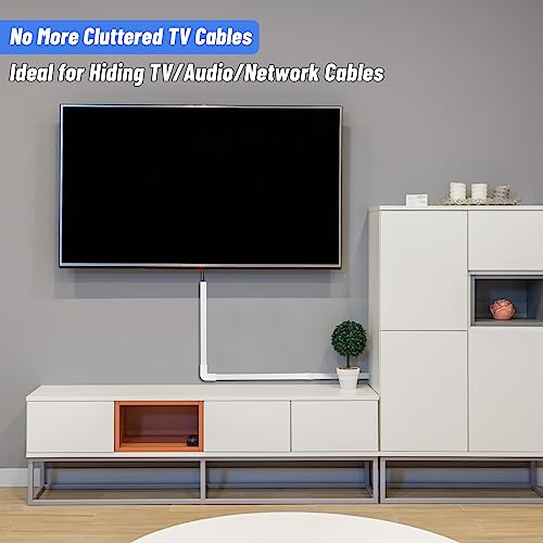 Cord Cover Raceway Kit, 628 in Cable Cover Channel, Paintable Cord Concealer System Cable Hider, Cord Wires, Hiding Wall Mount TV Powers Cords in Home Office, 40 X L15.7in X W0.95in X H0.55in - size: 40 X L15.7in