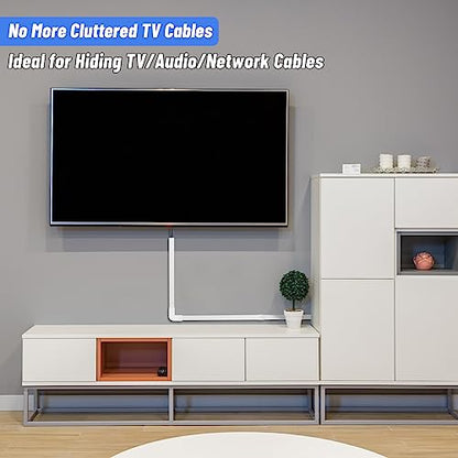 Cord Cover Raceway Kit, 628 in Cable Cover Channel, Paintable Cord Concealer System Cable Hider, Cord Wires, Hiding Wall Mount TV Powers Cords in Home Office, 40 X L15.7in X W0.95in X H0.55in - size: 40 X L15.7in