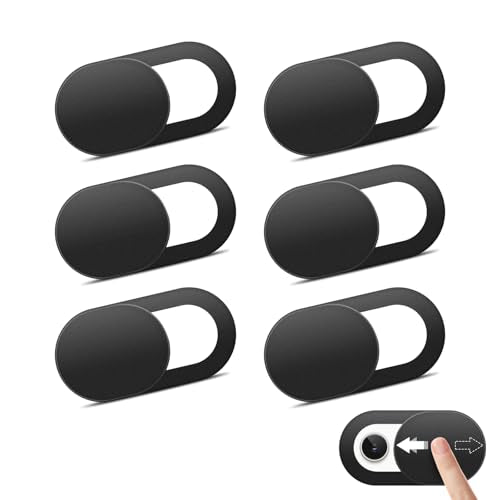 6 Pack Webcam Cover Slide Cover for iPhone iPad MacBook iMac Laptop PC, 0.03 inch Ultra Thin Web Camera Cover Blocker Slider Accessories for Privacy and Security (6 Pack)