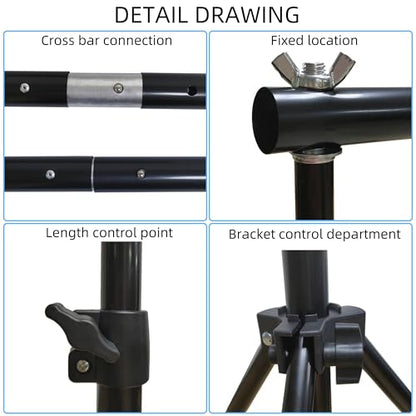 Backdrop Stand 10x7ft(WxH) Photo Studio Background Stand Support System Backdrop Support Kit, for Photography, Advertising Display, Parties Decoration - size: 10x7ft(WxH)
