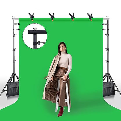 BEIYANG 8.5 x 10 FT Photo Backdrop Stand Kit, Adjustable Background Holder Support System Kit with Carrying Bag, for Photography Video Stutio, Parties Decoration, Advertising Display - size: 8.5*10FT
