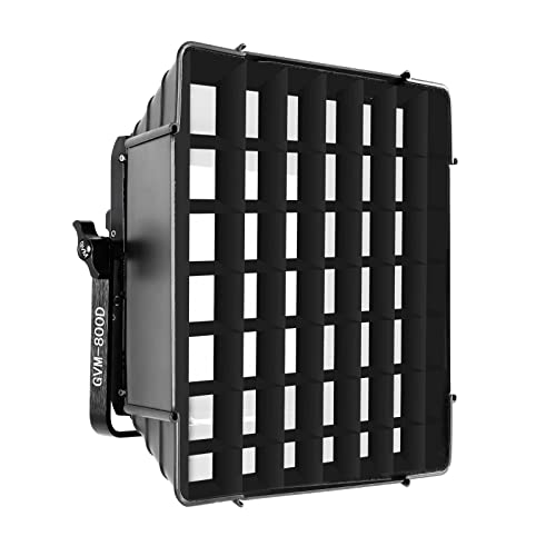 GVM LED Lighting Softbox with Grid Beehive for GVM 800D/560AS/480LS, Foldable Light Diffuser for LED Video Lighting, Photography Studio Portrait Video Shooting, 11" x11''