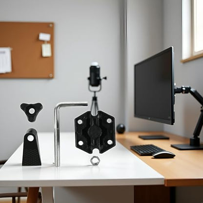 Bracket Clamp Accessories Holder Fit for Mic Clamps Fixed Metal Desk Lamp Clip Fittings Screw Camera Flash Mount Clamp Bracket Monitor Magic Socket Arm Clamp, Computer Monitor Accessories 1 Set