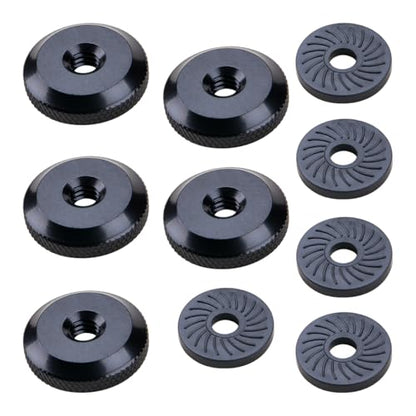 ZORZA 5Sets 1/4" Aluminum Thumb Nut and Anti-Slip Rubber Washers Set Universal Thumb Wheel Lock Nut Adapter for Secure Camera Mounting to Tripod