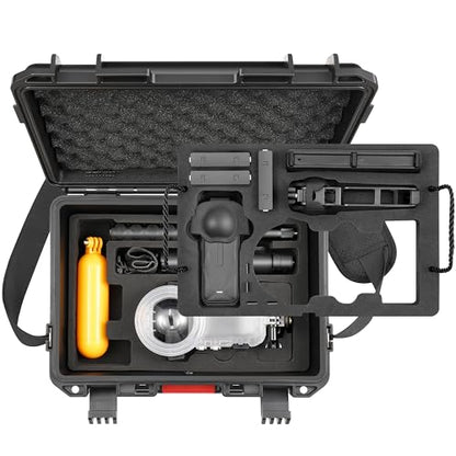 STARTRC VCR Hard Carring Case for Insta360 X5 Dive Case Accessories | Waterproof Protective Hardshell Dual Layers Cases for Insta 360 X5 Bundle Combo with Shoulder Strap