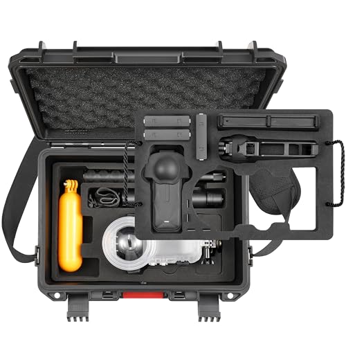STARTRC VCR Hard Carring Case for Insta360 X5 Dive Case Accessories | Waterproof Protective Hardshell Dual Layers Cases for Insta 360 X5 Bundle Combo with Shoulder Strap