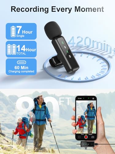 BILIWAL Wireless Lavalier Microphone, Noise Cancelling Lapel Recording Entry-Level 2 Pack Mics, 3IN1 Port for Most Devices - style: 3IN1 RX Mic