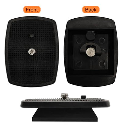 2 Pcs 42mm Tripod Quick Release Plate Camera Mounting Adapter Parts Replacement, QR Plate Replacement for Promaster 6100 6160 Hakuba S-4500 Velbon Sherpa Tripod Mount 1 5/8 - size: 42 mm