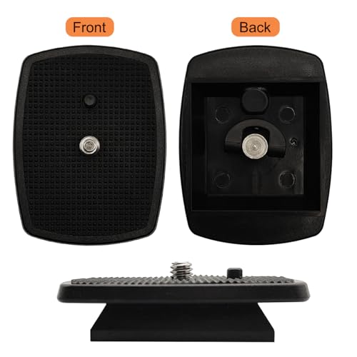 2 Pcs 42mm Tripod Quick Release Plate Camera Mounting Adapter Parts Replacement, QR Plate Replacement for Promaster 6100 6160 Hakuba S-4500 Velbon Sherpa Tripod Mount 1 5/8 - size: 42 mm