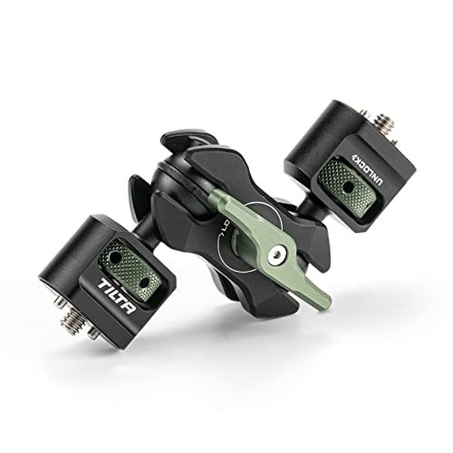 Tilta Mini Articulating Arm | Mount Camera Accessories with 1/4"-20 to 1/4"-20 (with Locating Pins) Connectors (Others Available Separately) | TA-MAA | 2 Ball Heads, 1/4-20 with Retractable Locating Pins, Aluminum, 9.9 Lb Load Capacity
