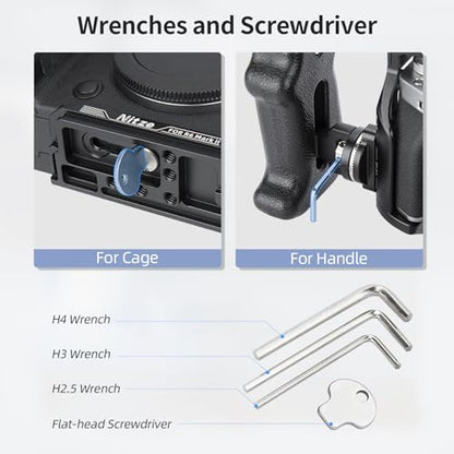 Nitze 36Pcs Camera Screws and Wrenches Storage Kit, with 1/4", 3/8", M2.5, M3, M4, M5 Screws, 3/8" to 1/4" Thread Adapters, Wrenches and Srcrewdriver, Easy to Carry - N74D