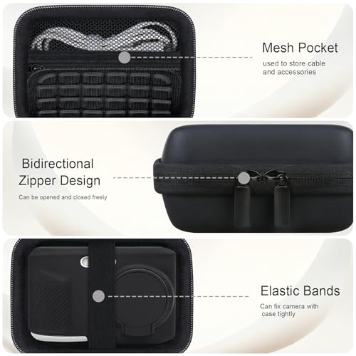 Case for Kodak PIXPRO FZ45 Digital Camera (Hard Case + Soft Silicone Cover) | Kodak PIXPRO FZ45 Digital Camera Hard Carrying Case and Soft Silicone Protective Case with Removable Lens Cover, Black - color: Black