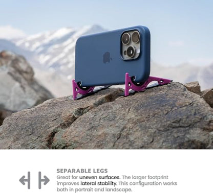 GEOMETRICAL Pocket Tripod PROv2 - Card-Size Stand, for iPhone, Thunder Pink Universal Kit - color: Thunder Pink
